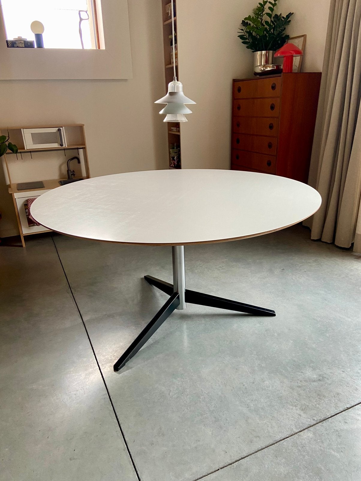 Ronde eettafel vintage design Spectrum Martin Visser 140 dia, Huis en Inrichting, Ophalen, Overige materialen, Rond, Vijf personen of meer