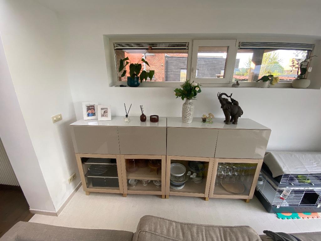 Dressoir, Huis en Inrichting, Kasten | Dressoirs, Ophalen, Met deur(en), Glas, Zo goed als nieuw