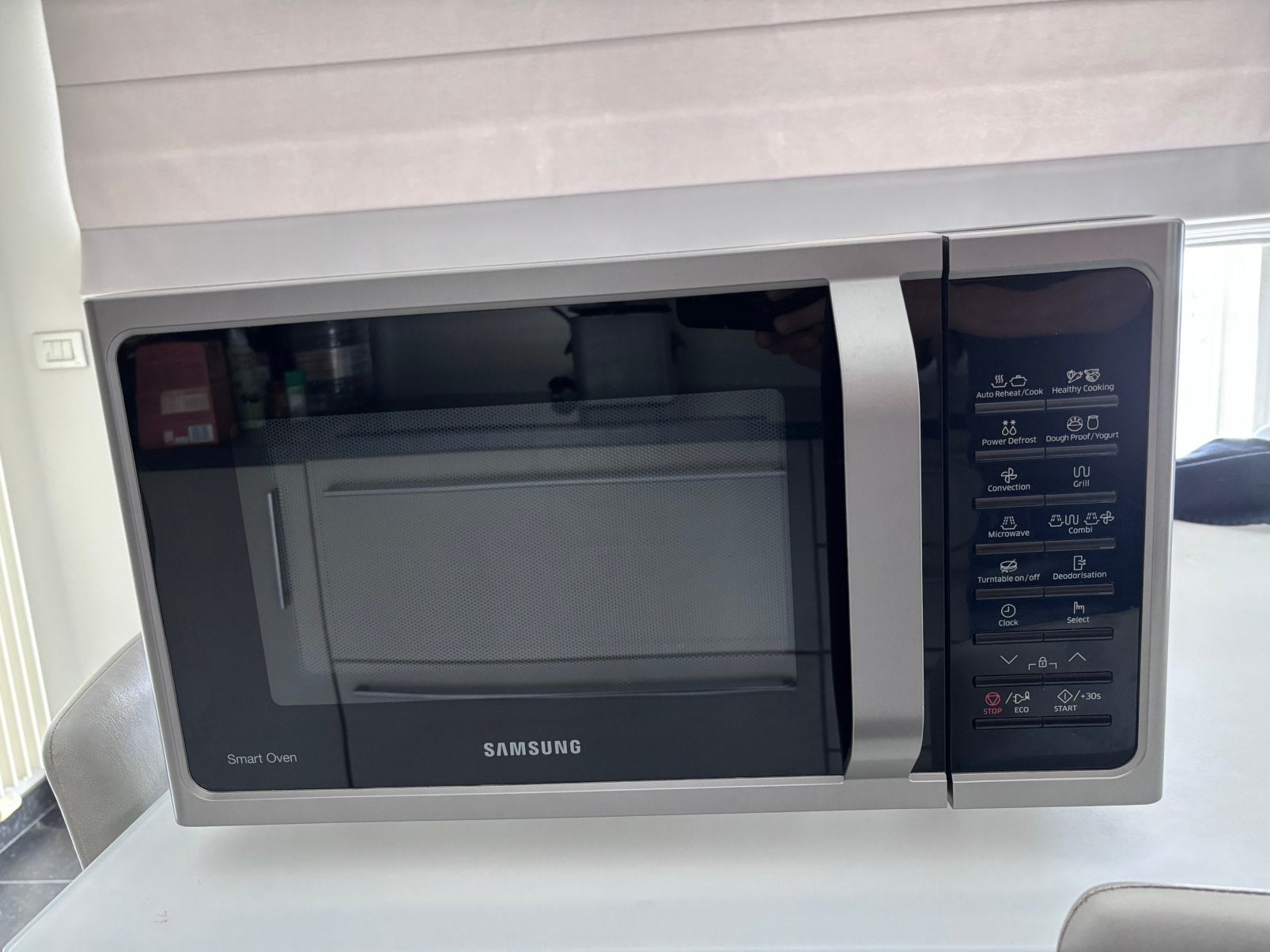 Combi-oven Samsung MC28H5015CS, Elektronische apparatuur, Ophalen, Gebruikt, Draaiplateau, Combi-microgolfoven