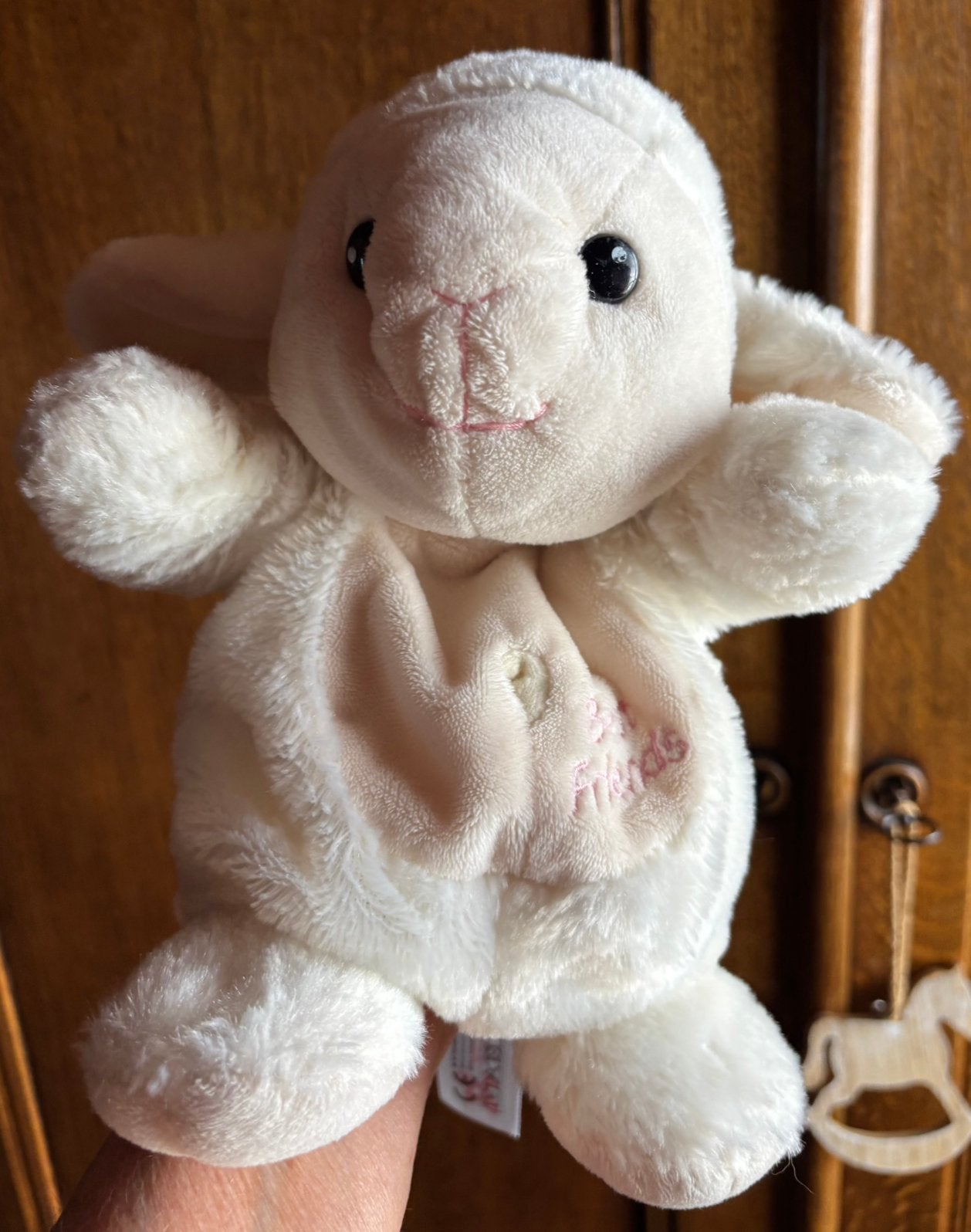 Best Friends,handpop ,schaapje’ Nicotoy., Lavable, Enlèvement ou Envoi, Comme neuf, Moyen (20 à 80 cm)