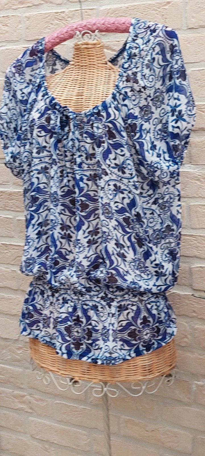 bloesje maat l 56cm van oksel tot oksel, Ophalen of Verzenden, Zo goed als nieuw, Maat 42/44 (L), Blauw