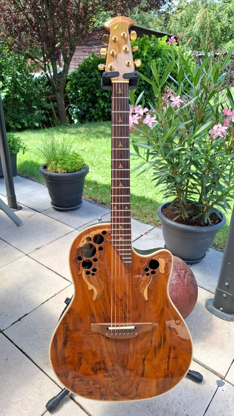 OVATION Eltie Walnut LImited Edition, Enlèvement, Utilisé, Guitare Western ou Guitare Folk, Avec valise