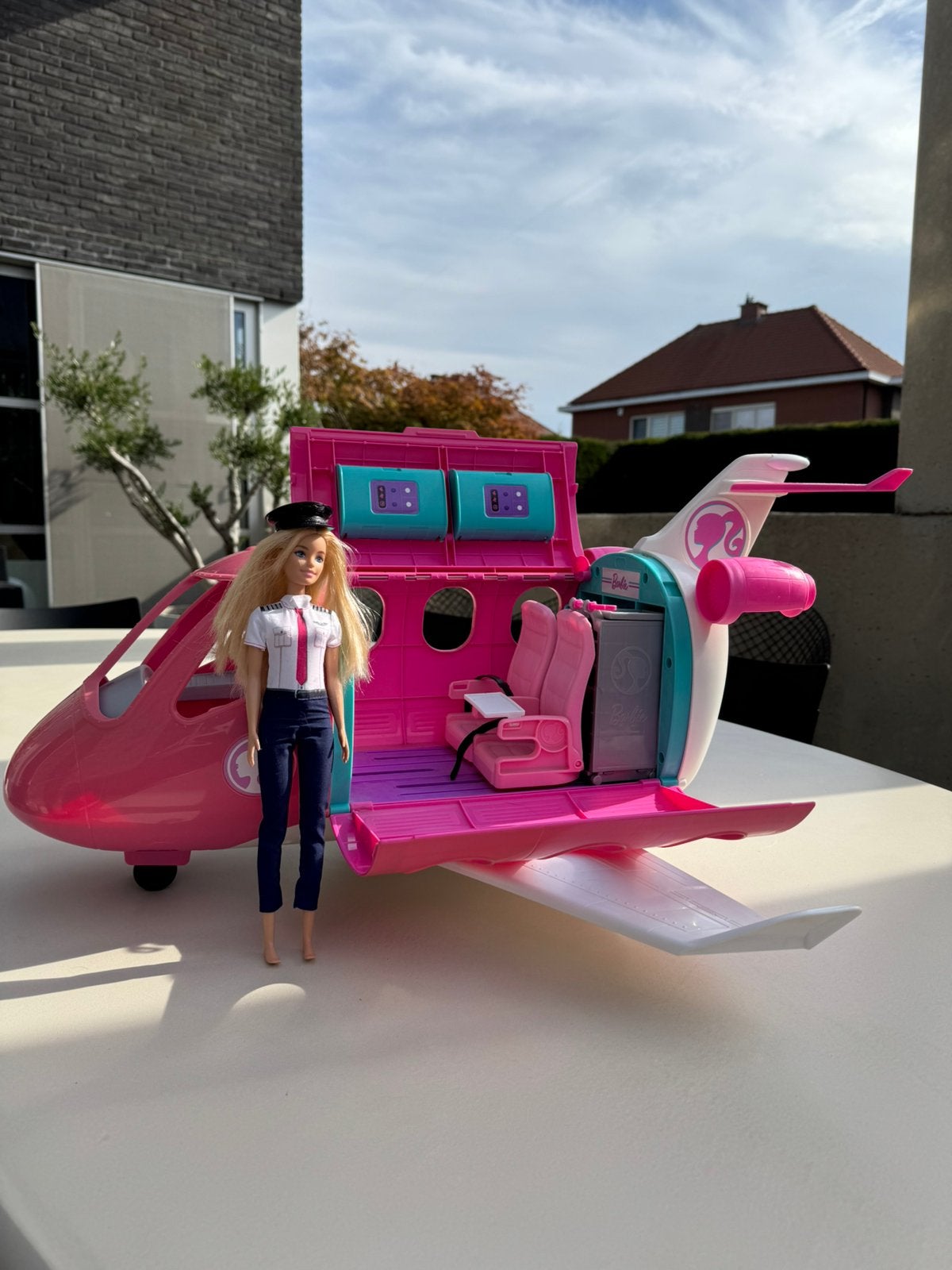 Barbie ️ vliegtuig, Kinderen en Baby's, Ophalen, Zo goed als nieuw, Barbie