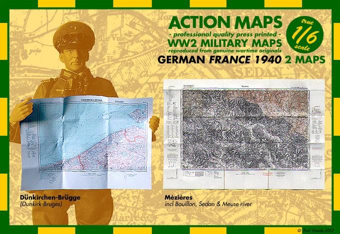 1/6 cartes d’état major German France 1940, Collections, Jouets, Neuf, Envoi