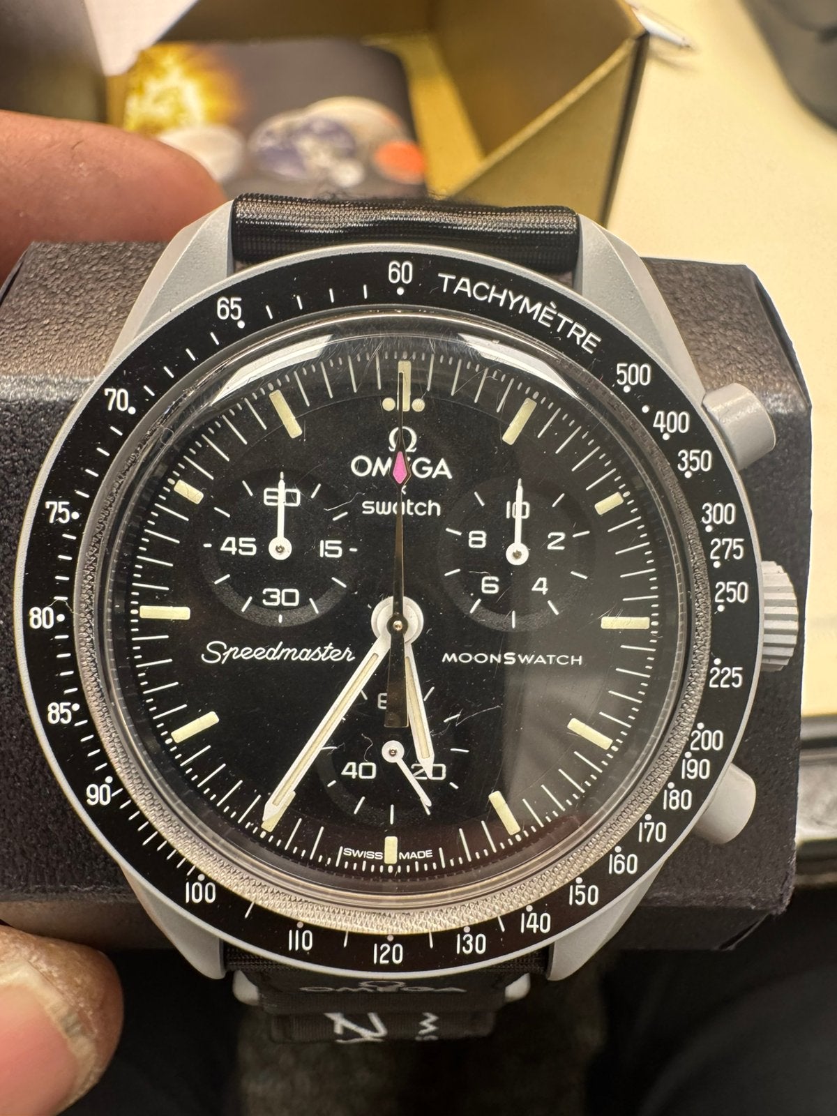 Édition spéciale Omega Swatch Mission to the Moon, Enlèvement, Comme neuf, Or, Omega