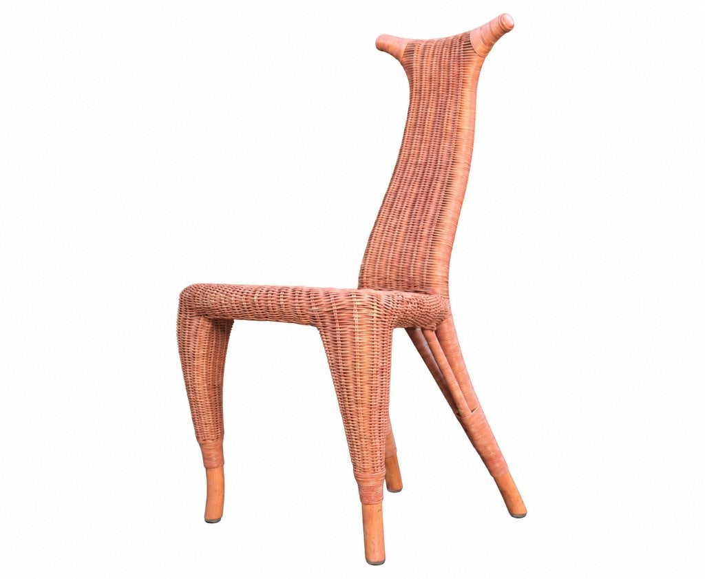 Italian Rattan / Wicker Chair by Pierantonio Bonacina, 1990s, Enlèvement