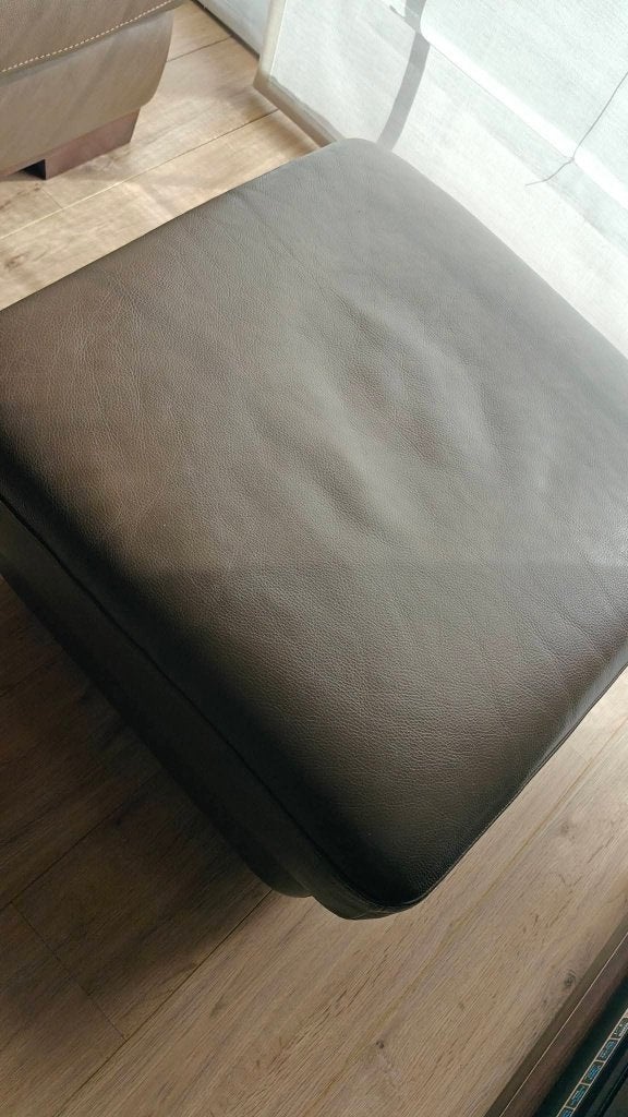 Lederen Poef incanto, Ophalen, Gebruikt, Leer, 50 tot 75 cm