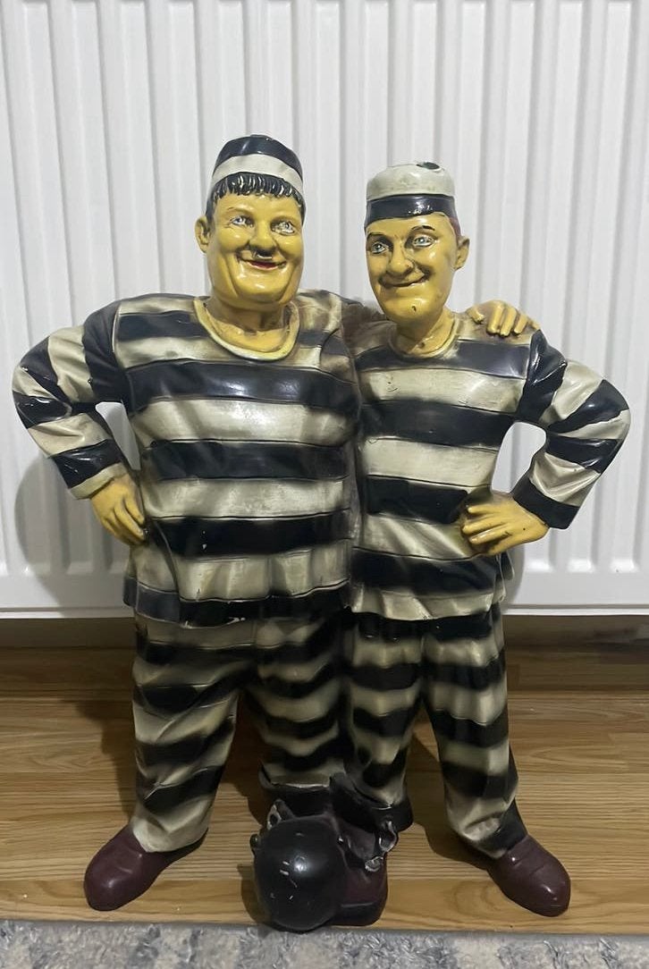 Beeld Laurel en Hardy 60cm, Ophalen, Gebruikt