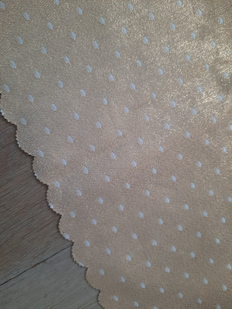 tafeldoekje / vierkant / goud + wit / 80 x 80, Ophalen, Zo goed als nieuw, Goud