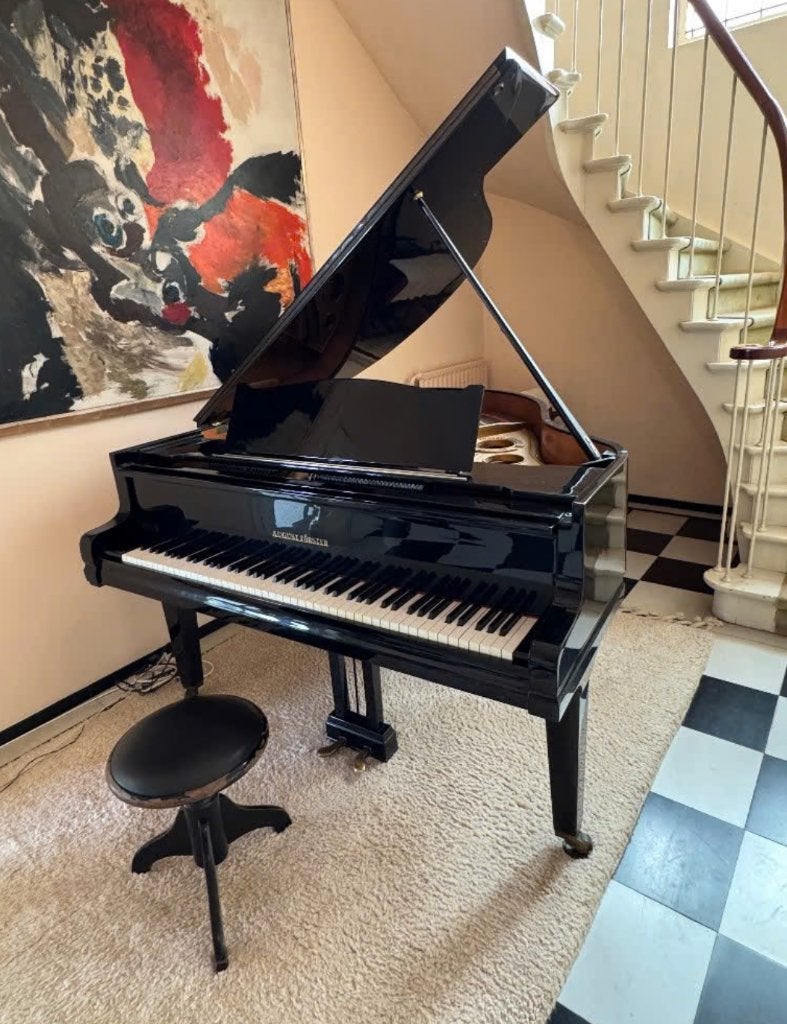 August Förster vleugel piano., Muziek en Instrumenten, Piano's, Ophalen, Gebruikt, Zwart, Hoogglans