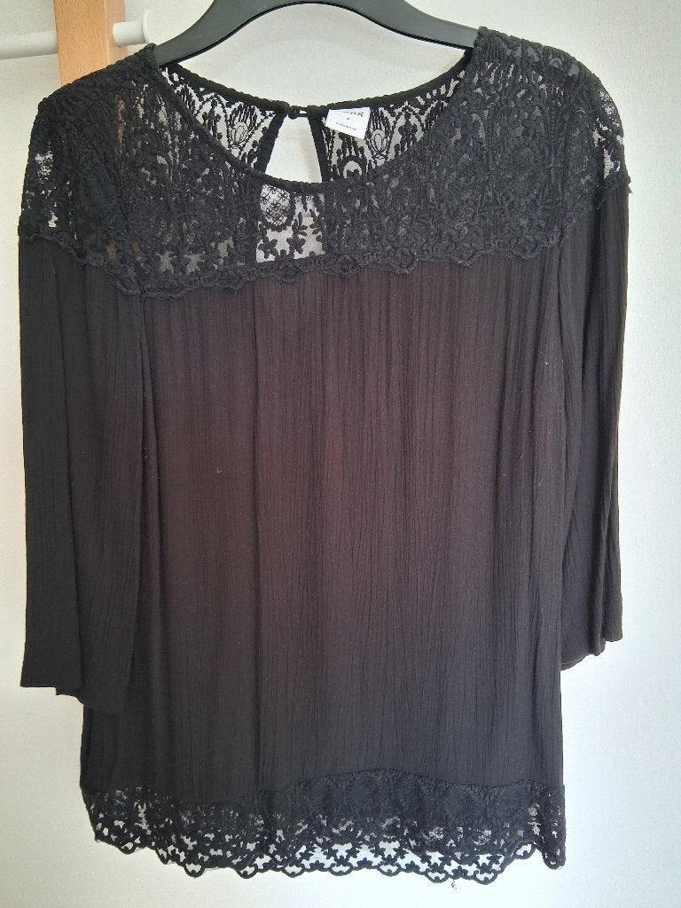 Blouse noire manches 3/4 VERO MODA Taille M, Taille 42/44 (L), Vero Moda, Enlèvement, Porté