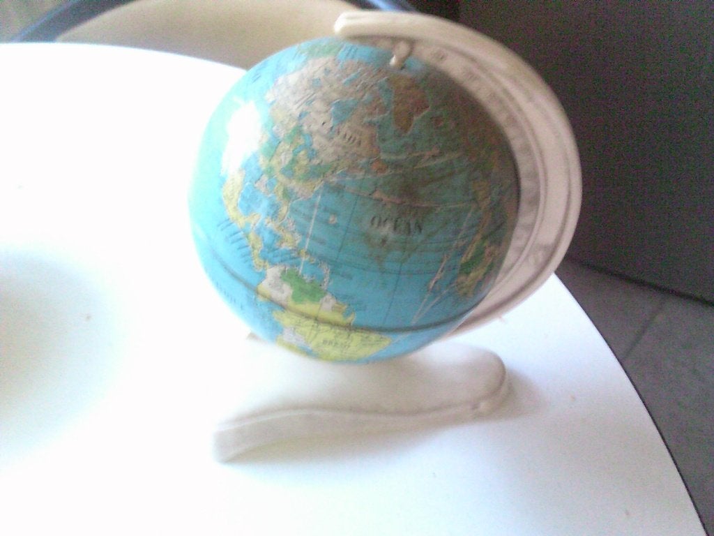 vintage wereldbol, Ophalen, Draaibaar, Kunststof, Overige typen