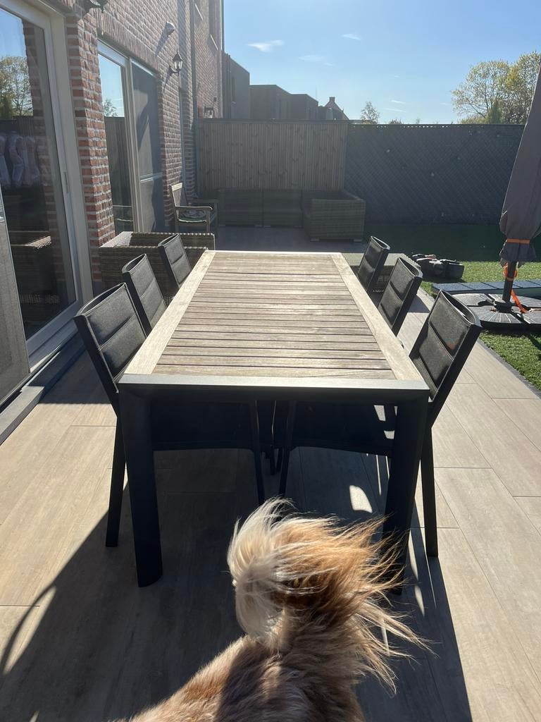 Tuintafel uitschuifbaar tot 6 personen, Tuin en Terras, Ophalen, Zo goed als nieuw