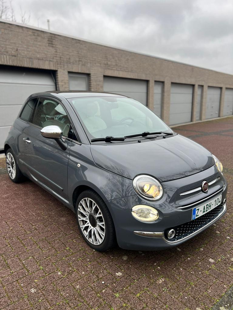 Fiat 500 / Benzine / 10/2019 / 58.000km / Open dak, Autos, Fiat, Argent ou Gris, Achat, Boîte manuelle, Entretenue par le concessionnaire