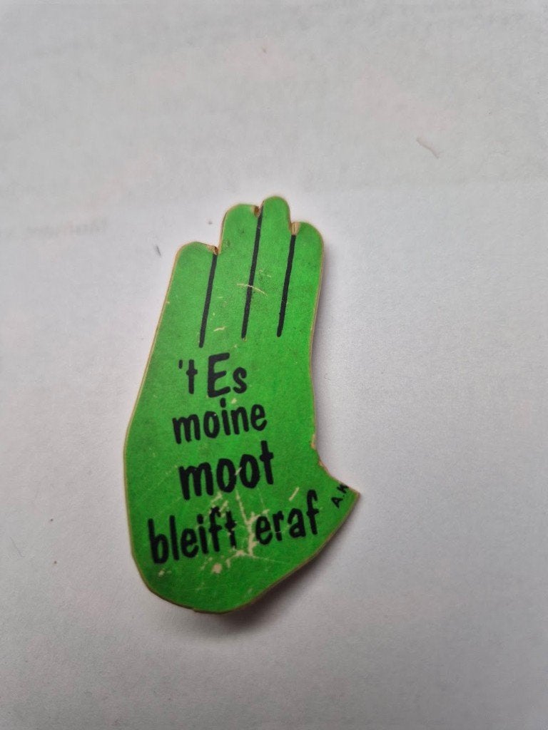 Carnaval Aalst badge 't Es moine moot, Enlèvement ou Envoi
