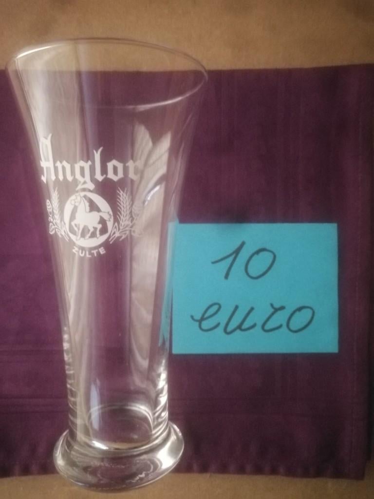 Bierglas Anglor, Anglo Belge Zulte - €10, Verzamelen, Ophalen of Verzenden, Bierglas