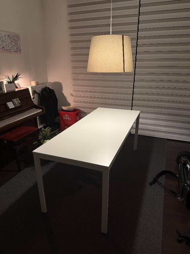 Ikea VIHALS tafel wit (uitschuifbaar), Huis en Inrichting, Ophalen, Overige materialen, 50 tot 100 cm, Zo goed als nieuw