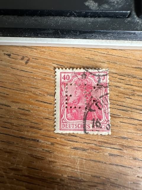 timbre-poste Deutsches Reich 40, Timbres & Monnaies, Enlèvement ou Envoi, Empire allemand, Affranchi