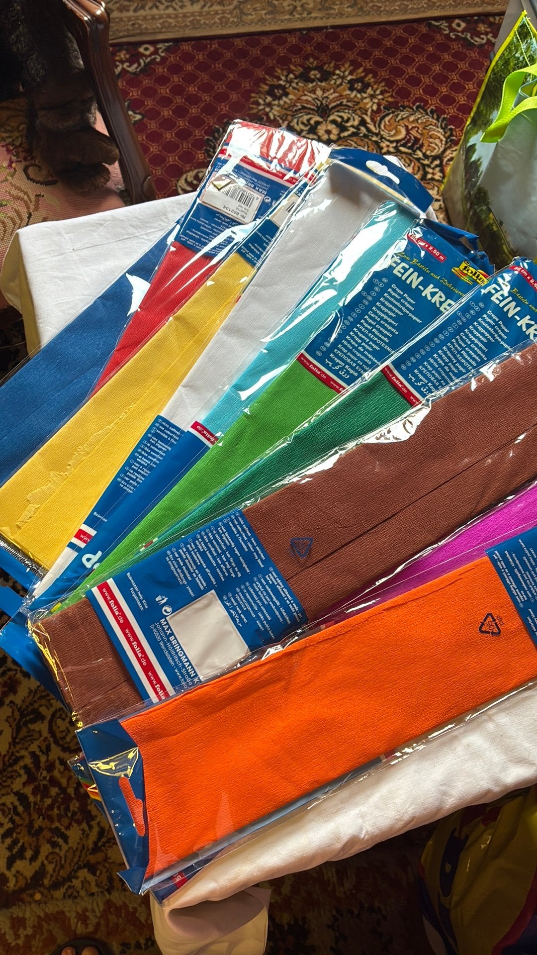 Crêpe papier 10 pakken, Ophalen, Zo goed als nieuw