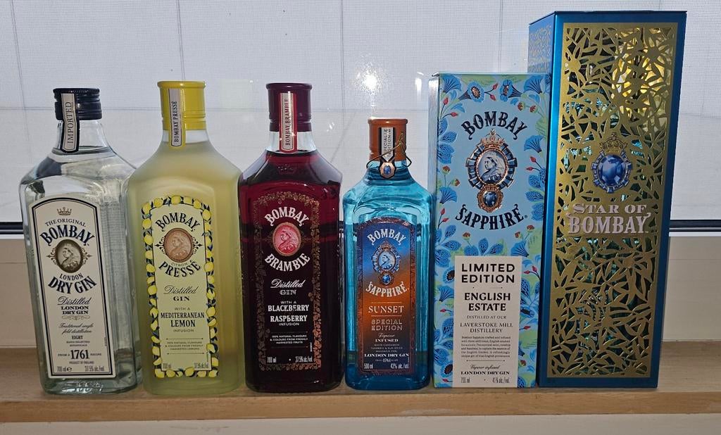 Editions limitées de la collection Bombay Gin + Star of Bomb, Enlèvement ou Envoi