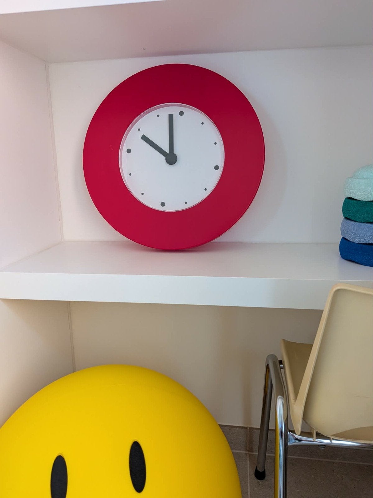Vintage IKEA Tajma wandklok, Rood, Ophalen of Verzenden, IKEA