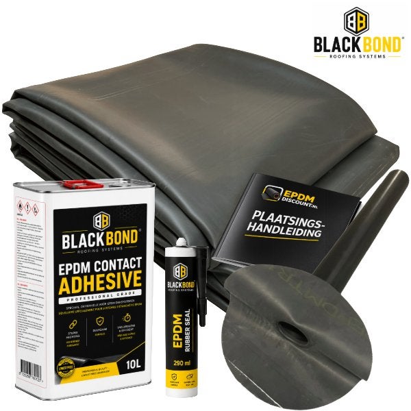EPDM carport uit één stuk – 3x6 m, Kunststof, Verzenden, Zwart, Nieuw