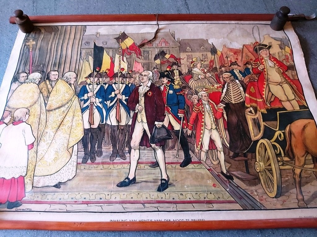 Schoolplaten Geschiedenis België Belgique Oorlog Guerre, Enlèvement ou Envoi