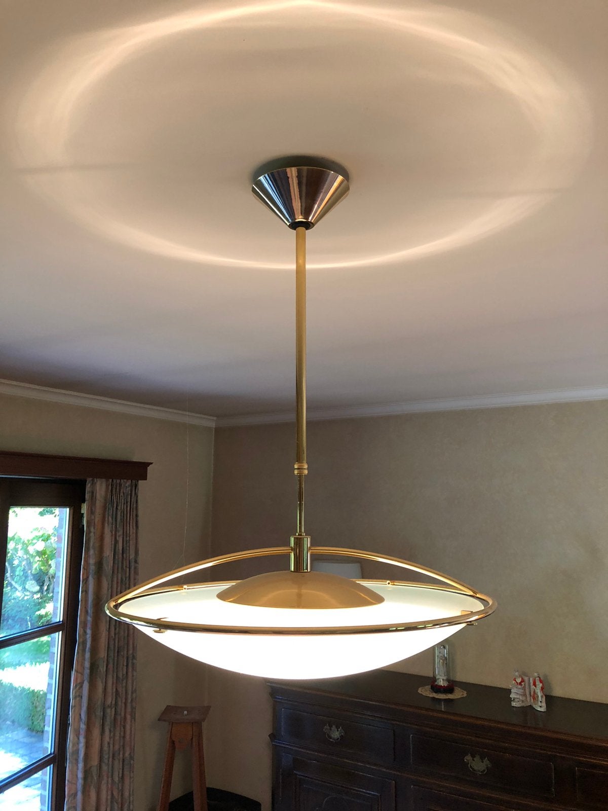 Lampe suspendue vintage, Enlèvement, Utilisé, Verre