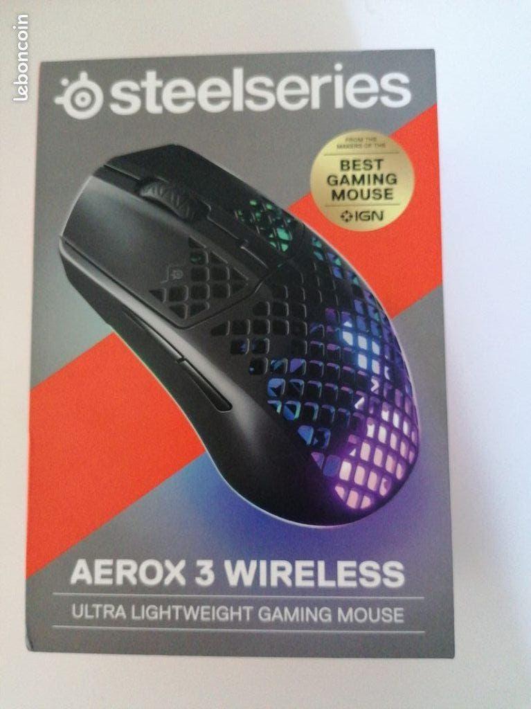 Souris Gaming  Sans Fil Steelseries Aerox 3 Wireless Noir, Informatique & Logiciels, Souris, Enlèvement ou Envoi, Comme neuf, Souris de gaming