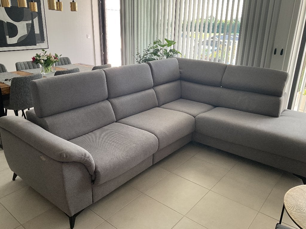 hoeksalon met relax, Ophalen, Zo goed als nieuw, Stof, Modern