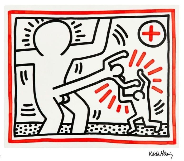'After' Keith Haring | Untitled | Litho 'off set' | 70/50 cm, Ophalen