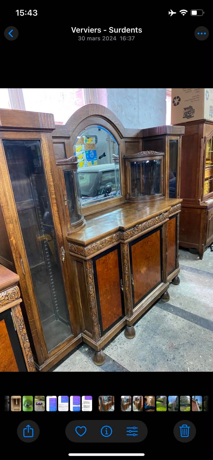 Vitrine et buffet Art - deco, Antiquités & Art, Enlèvement