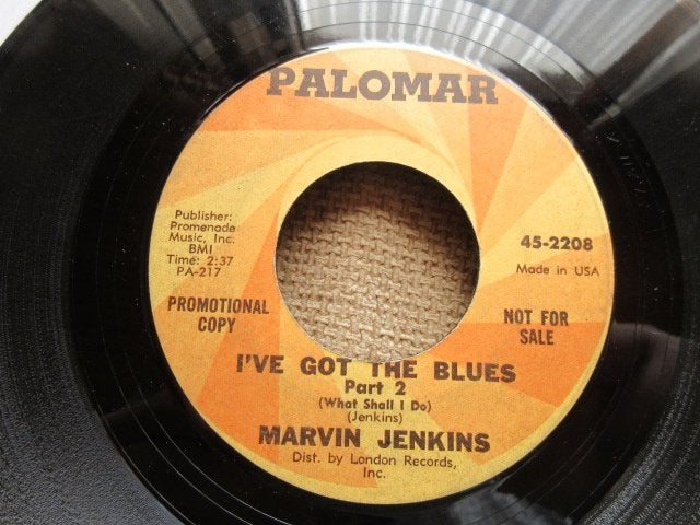 Marvin Jenkins ‎ I've Got The Blues pt1&2  promo, 7 inch, Utilisé, Pressage original, R&B et Soul