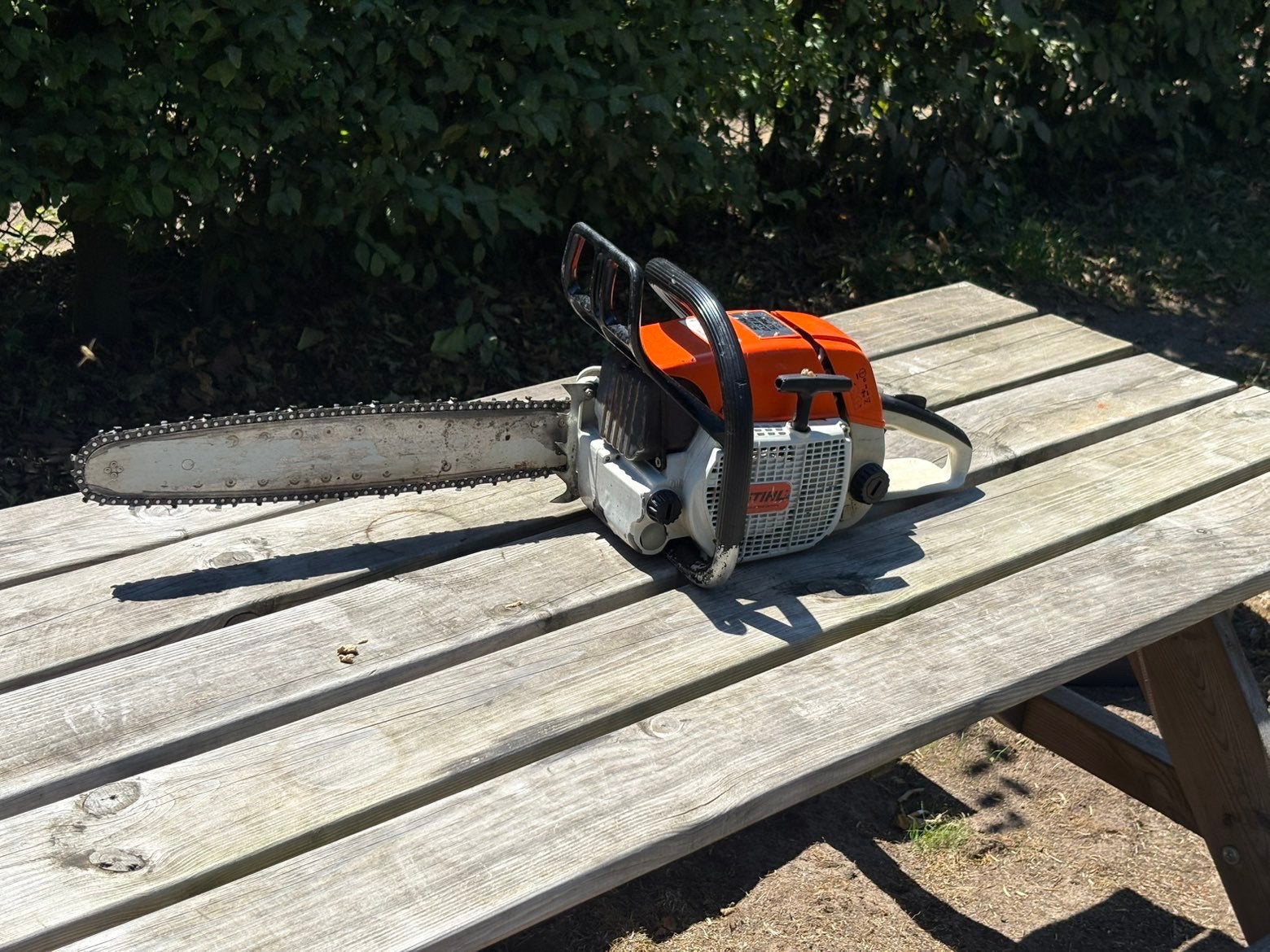 Stihl 038 AV Super Electronic Quickstop Kettingzaag, Enlèvement, Comme neuf