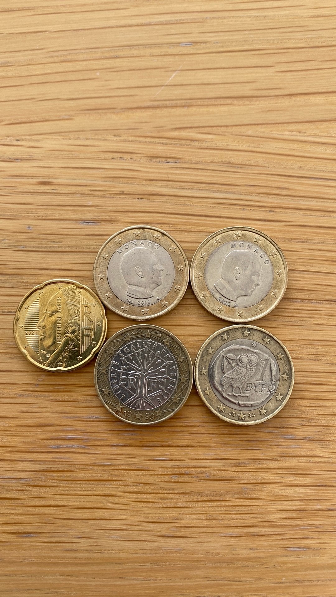 Bijzondere 1€ stukken en een 20c, Postzegels en Munten, Munten | Europa | Euromunten, 1 euro, Setje, Ophalen of Verzenden, Geboorte of Huwelijk