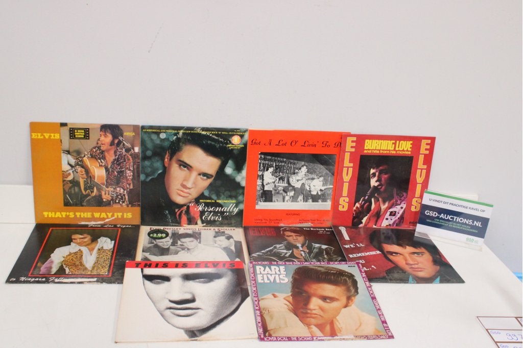 Verzameling vintage Elvis Presley LP platen, Cd's en Dvd's
