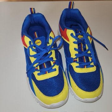 Superbe sneakers Lidl bleu jaune 40 neuf, Enlèvement, Comme neuf
