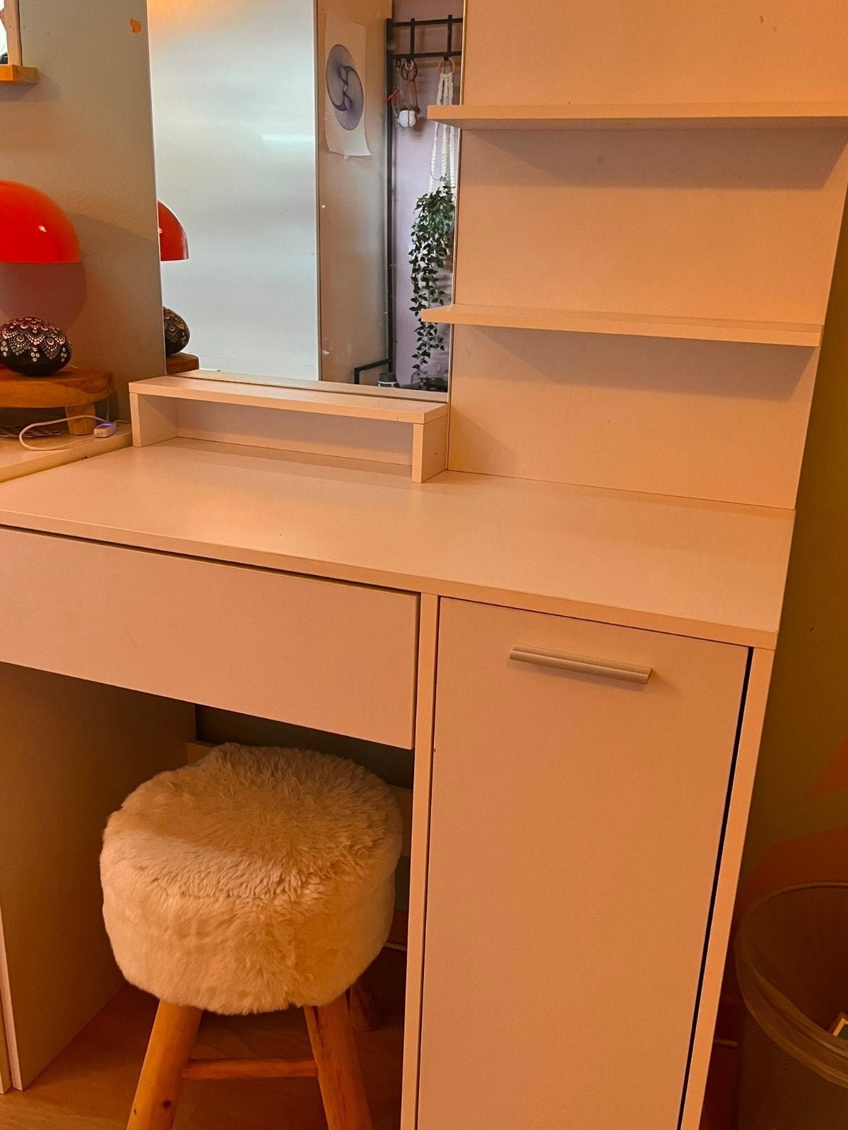 Kaptafel met spiegel en stoel, Huis en Inrichting, Tafels | Kaptafels, Ophalen