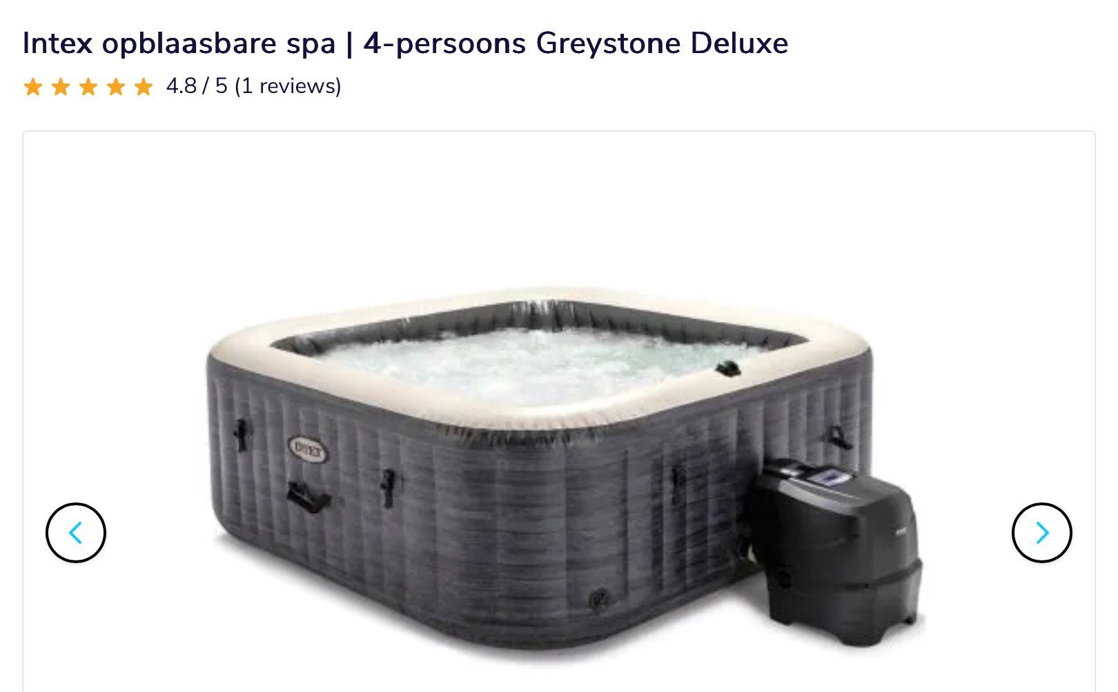 Te koop INTEX jacuzzi 4 perdonen met defect, Tuin en Terras, Ophalen, Gebruikt, Afdekzeil, Opblaasbaar