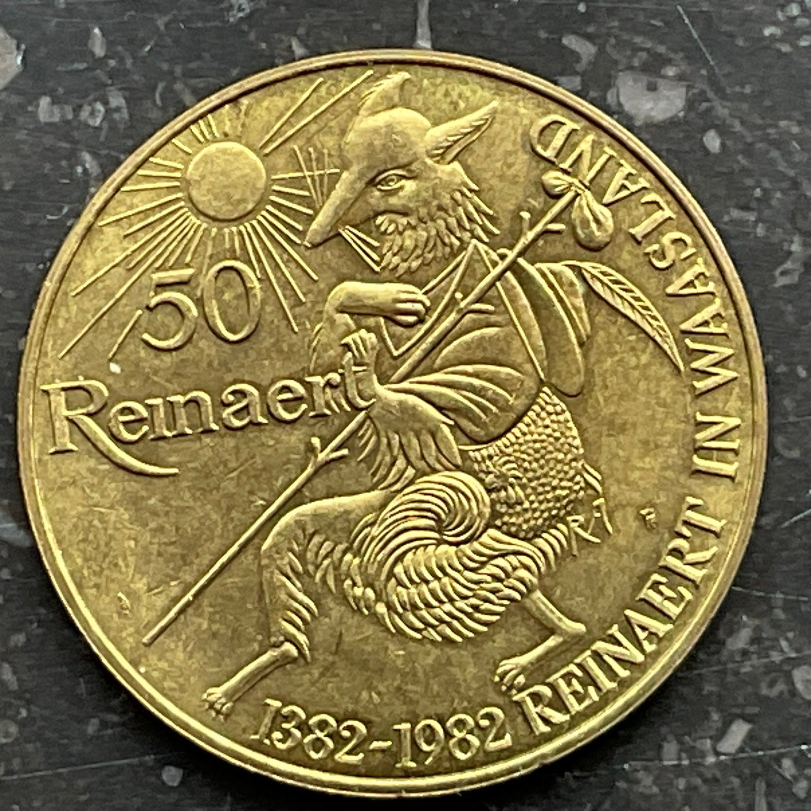 Sint-Niklaas - zeer zeldzame prachtige penning - 1982, Verzenden, Metaal, Losse munt