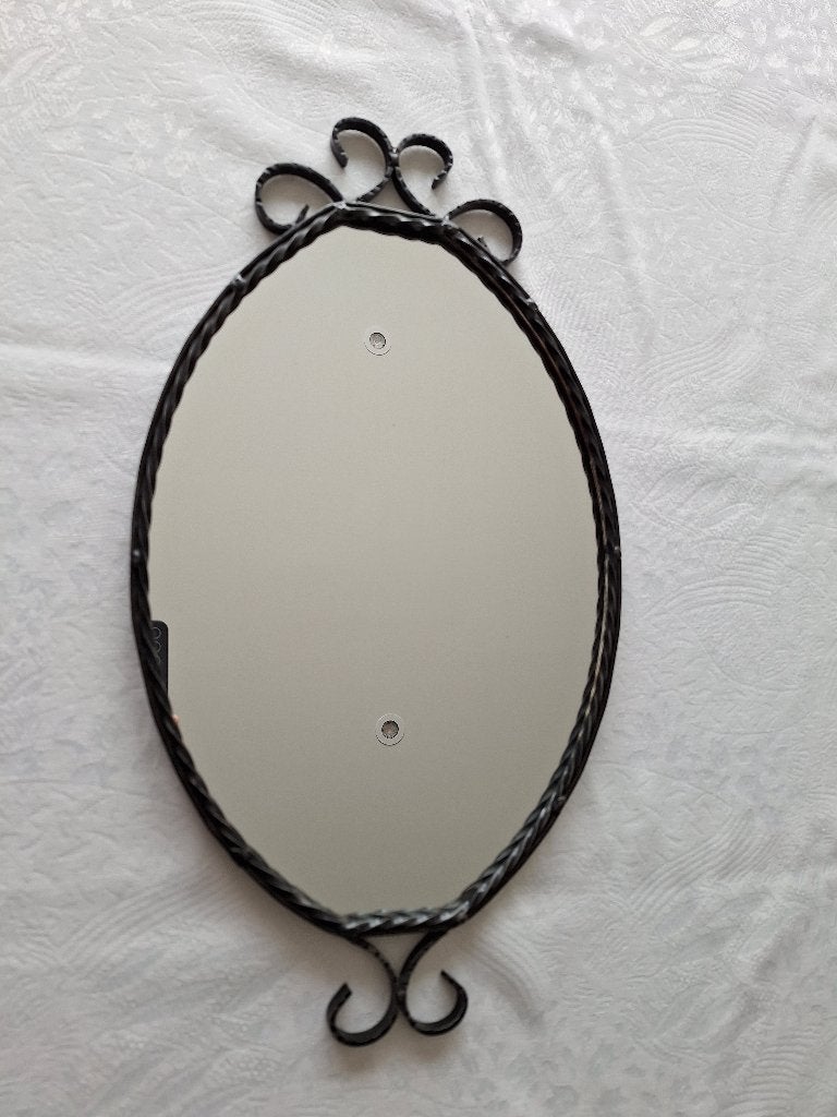 Vintage ovalen spiegel, Ophalen, Minder dan 50 cm, Gebruikt, Minder dan 100 cm