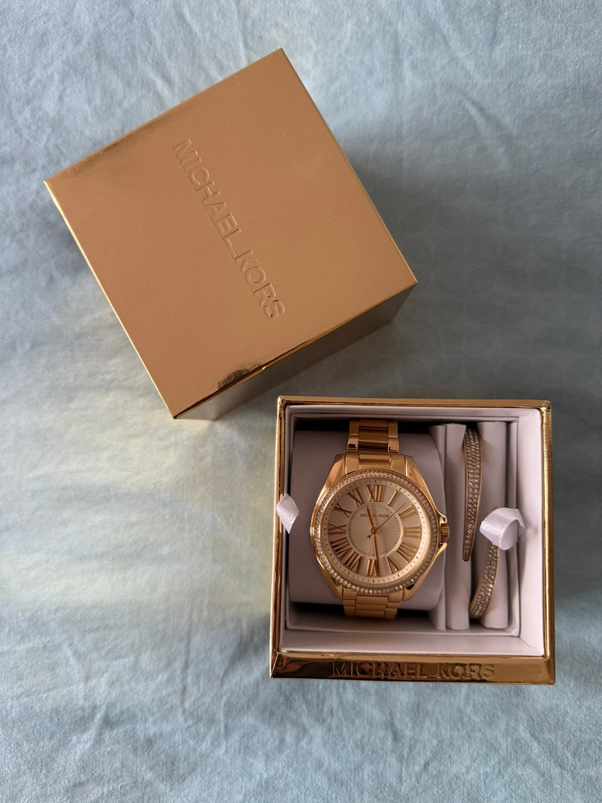 Michael Kors horloge en armband, NIEUW!, Ophalen, Zo goed als nieuw