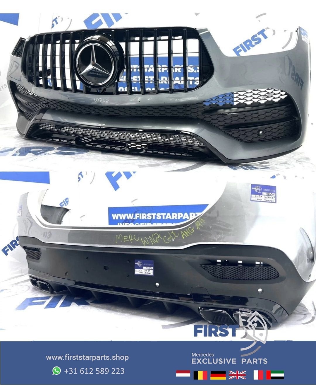 W167 AMG COUPÉ PAKKET BUMPER SET C167 GLE 53 63 AMG VOORBUMP, Utilisé, Avant, -, -