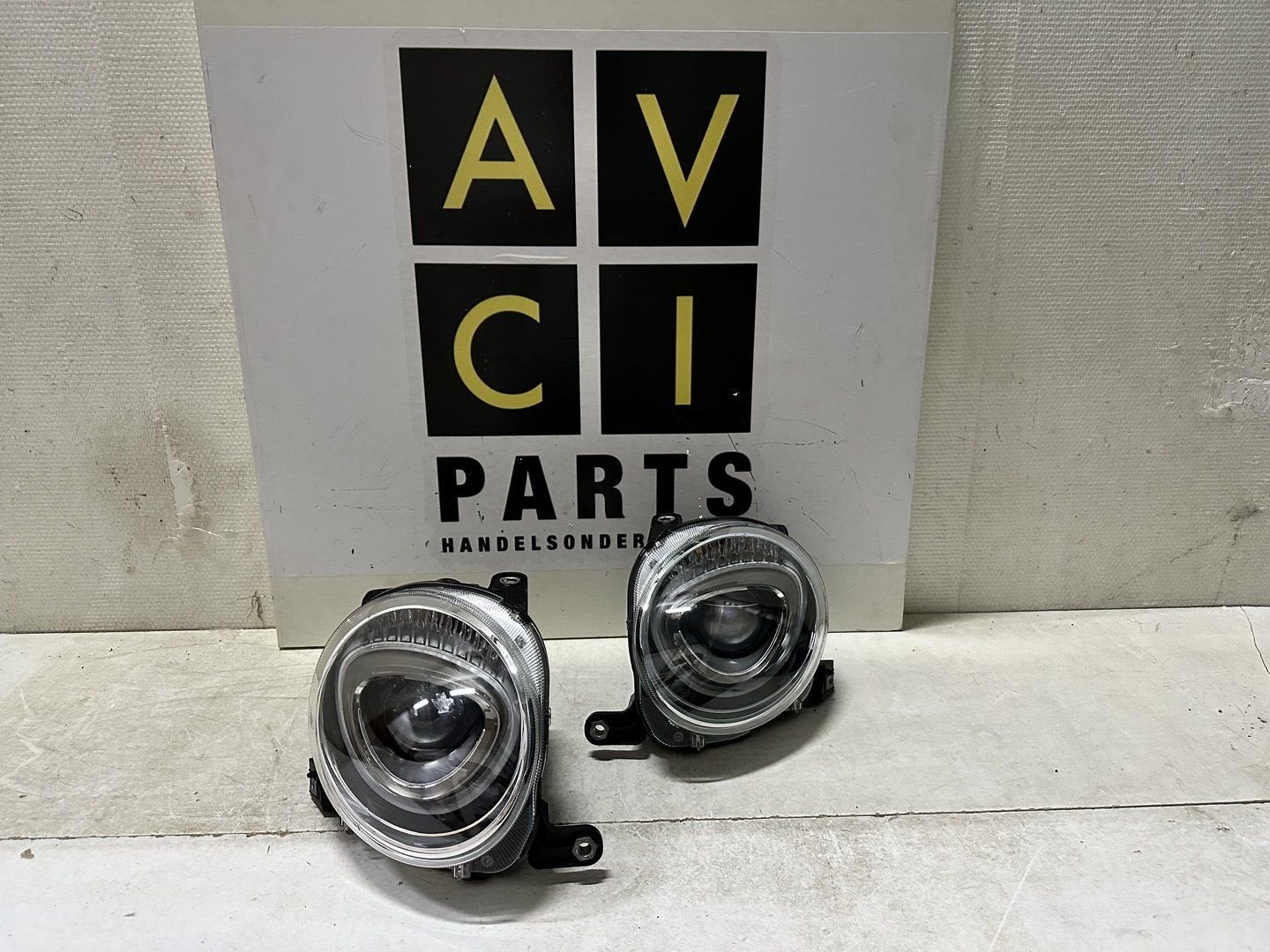 Koplamp Set Fiat 500 Rechts / Links Led  52129441   52129443, -, Utilisé, Fiat, -