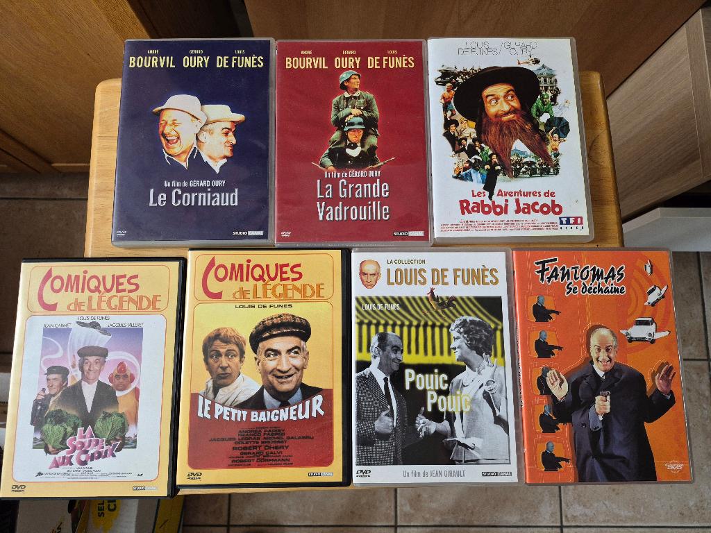 Lot DVD Louis de Funès, Cd's en Dvd's, Dvd's | Komedie, Zo goed als nieuw, Overige genres, Alle leeftijden, Ophalen