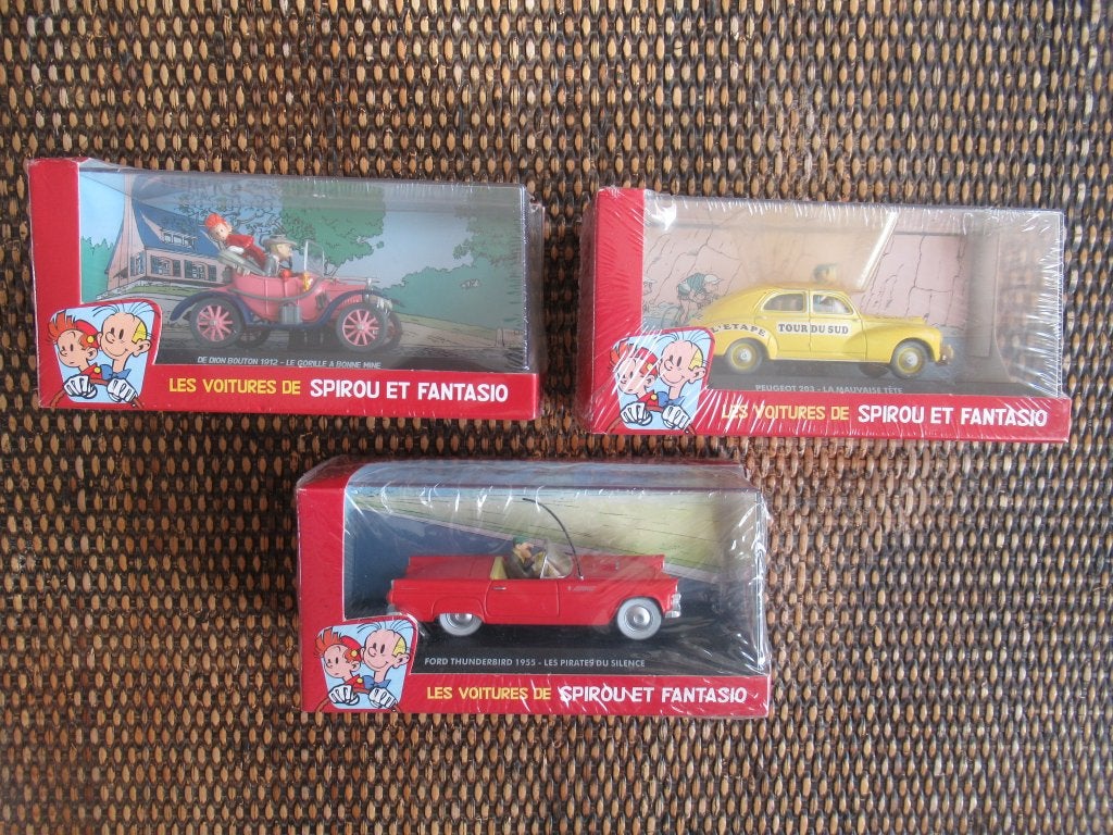 Voitures Spirou neuves à 15eur pièce, Collections, Personnages de BD, Enlèvement, Gaston ou Spirou, Neuf, Statue ou Figurine