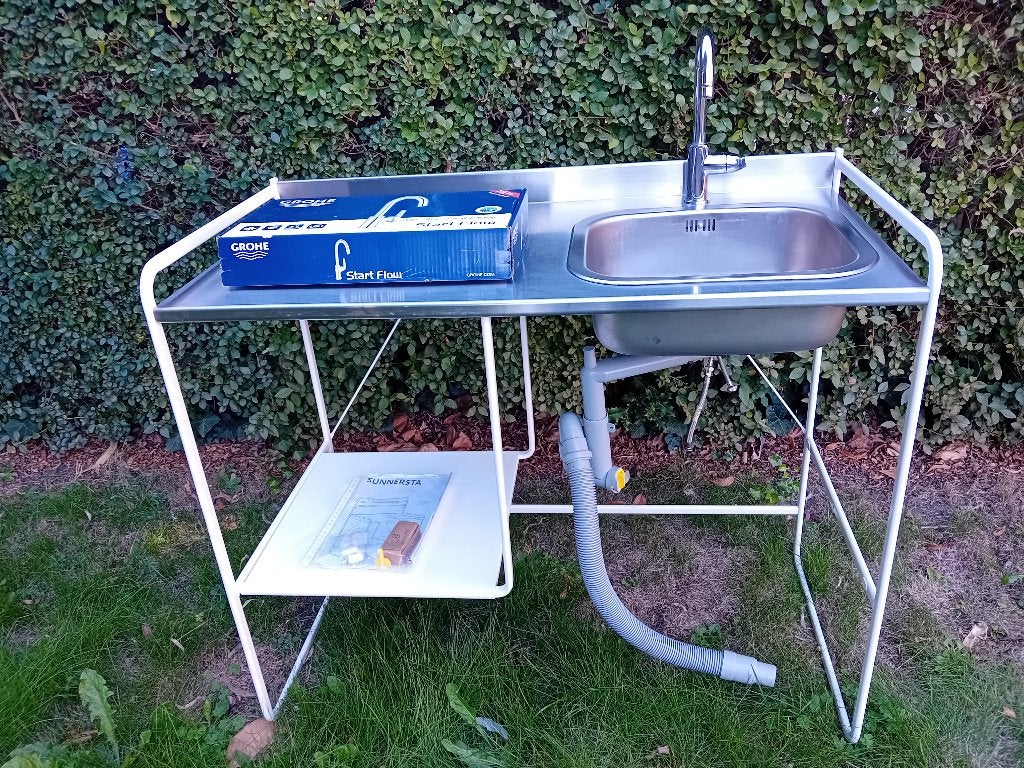 IKEA kitchenette: spoelbak + sifon + kraan, Maison & Meubles, Enlèvement, Utilisé