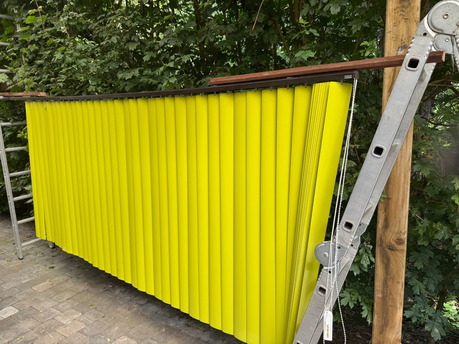 Groene lamellen / zonwering, Huis en Inrichting, Stoffering | Gordijnen en Lamellen, Ophalen, Lamellen