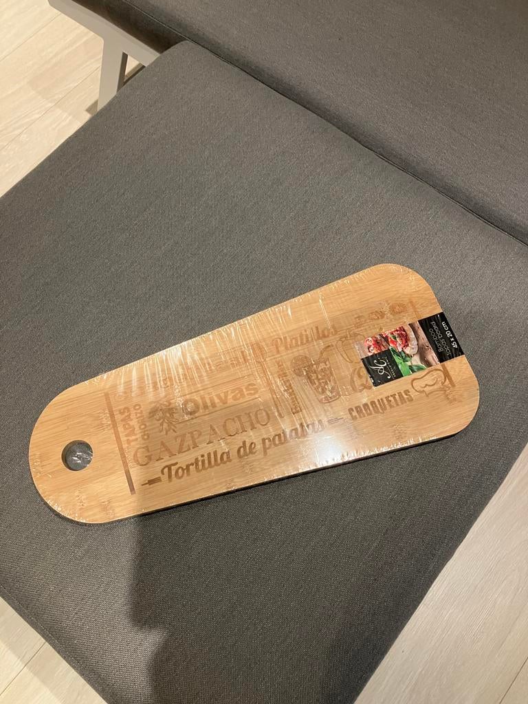 Bamboe houten tapas plank volledig nieuw, Ophalen of Verzenden