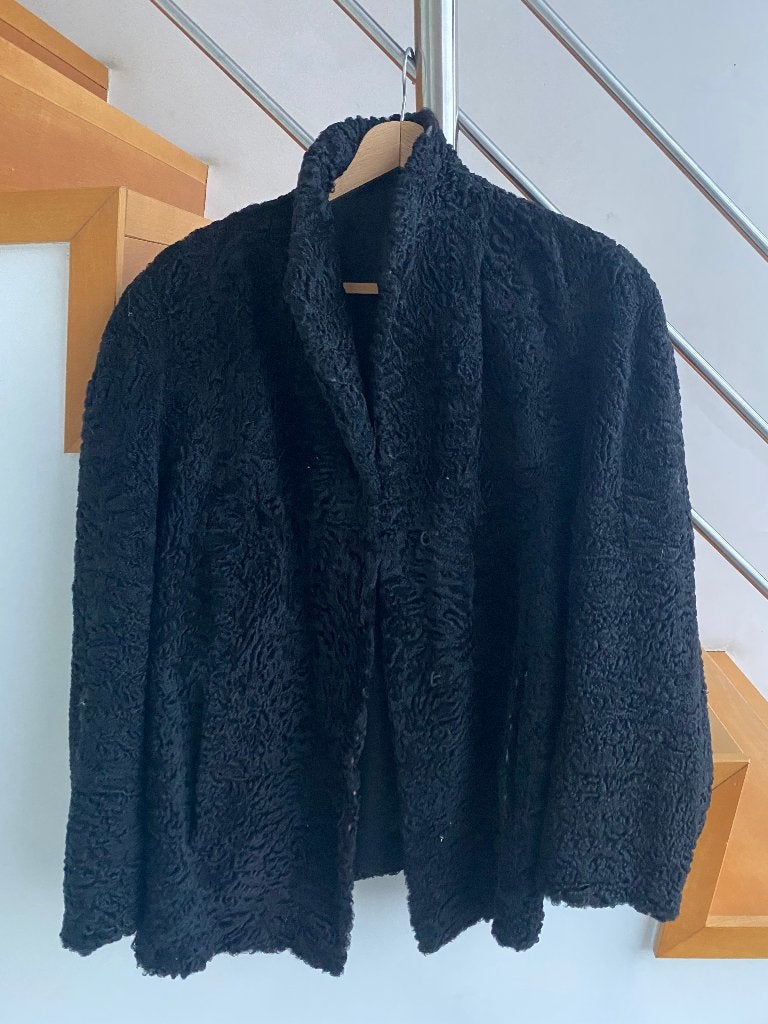 zwarte pelsmantel, Kleding | Dames, Jassen | Winter, Ophalen, Gedragen